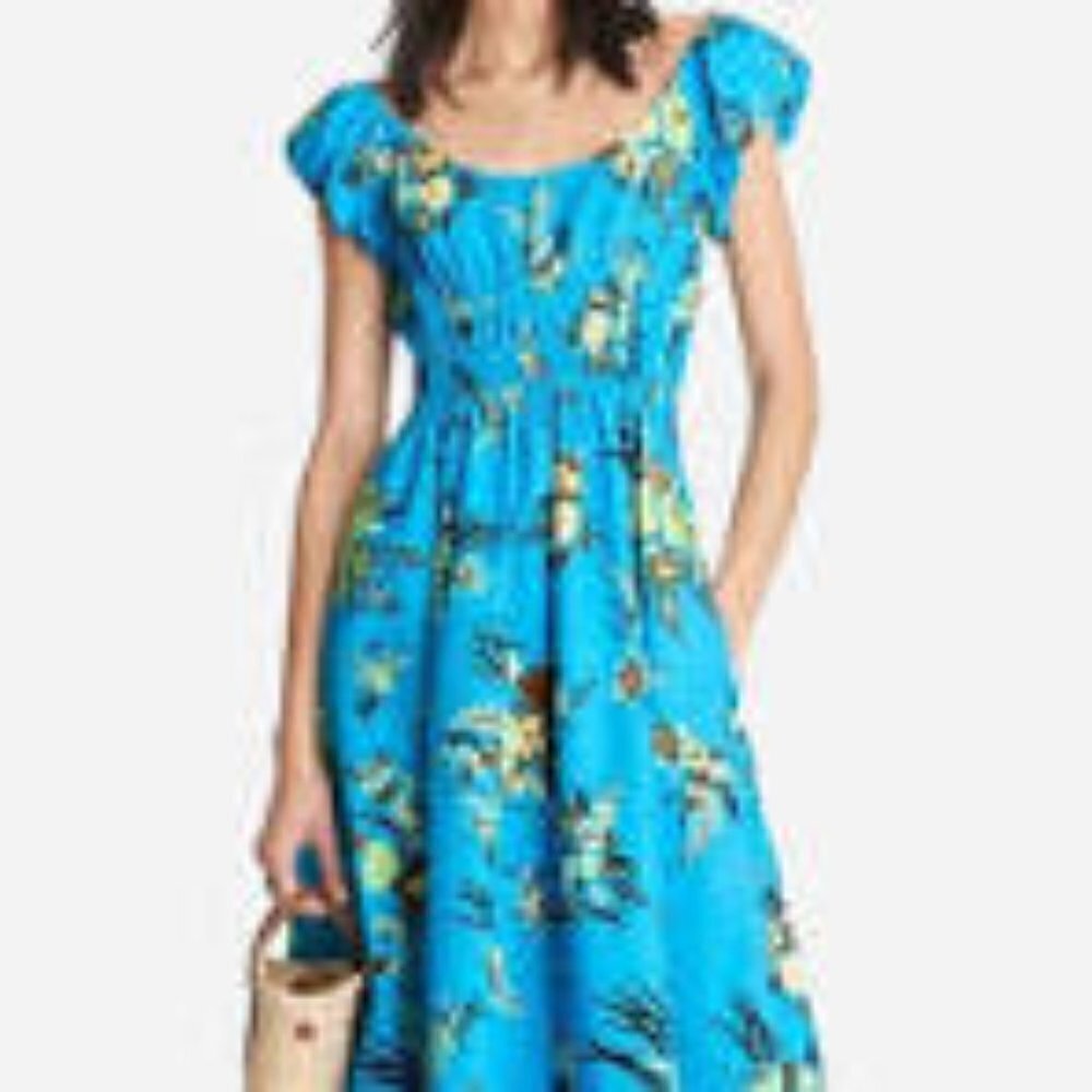 Tory Burch PRINTED SCOOP-NECK DRESS - Picture 6 of 15